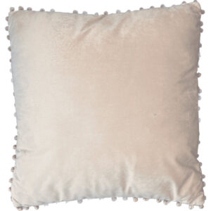 Light Pink Cushion with Tassels Medium Fringe Felt Cushion Decor Hire