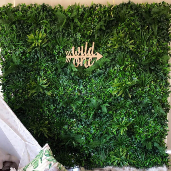 Green Foliage Wall Backdrop Leaf Wedding Hire Events Engagement Party Melanie Jane Weddings and Events